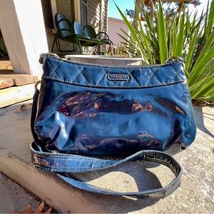 Coach Poppy Navy Liquid Gloss Crossbody Bag #18671
